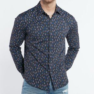 BALOO "Boat" Print Button-Up Stretch Shirt